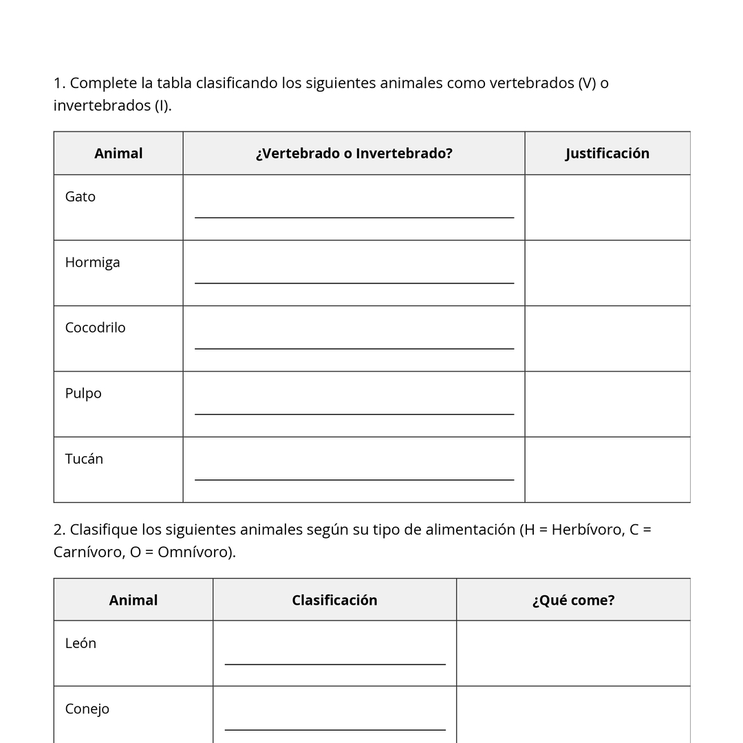 Ejercicios listos para resolver